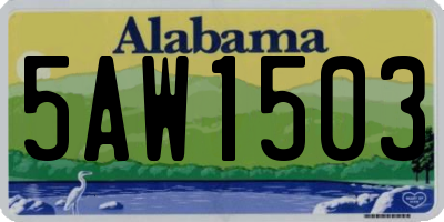 AL license plate 5AW1503