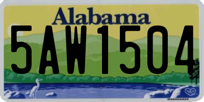 AL license plate 5AW1504