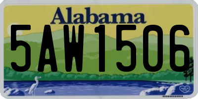 AL license plate 5AW1506