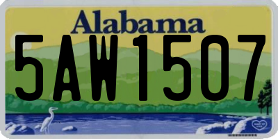 AL license plate 5AW1507