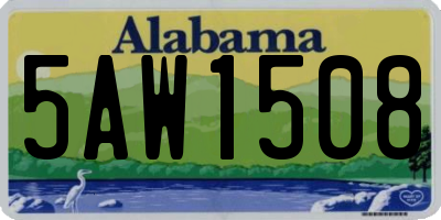 AL license plate 5AW1508