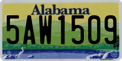 AL license plate 5AW1509