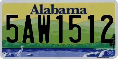 AL license plate 5AW1512