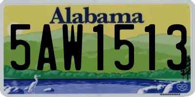 AL license plate 5AW1513