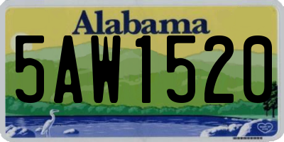 AL license plate 5AW1520
