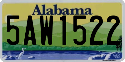 AL license plate 5AW1522