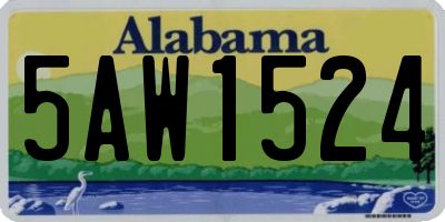 AL license plate 5AW1524