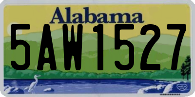 AL license plate 5AW1527