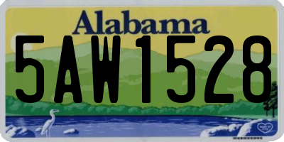 AL license plate 5AW1528