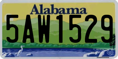AL license plate 5AW1529