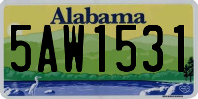 AL license plate 5AW1531