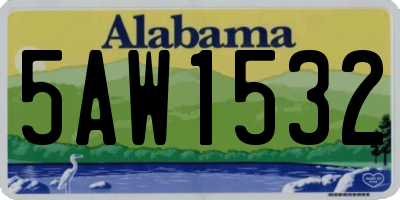 AL license plate 5AW1532