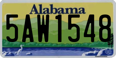 AL license plate 5AW1548