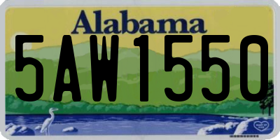 AL license plate 5AW1550