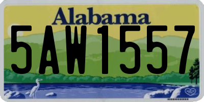 AL license plate 5AW1557