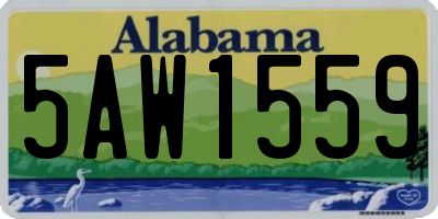 AL license plate 5AW1559