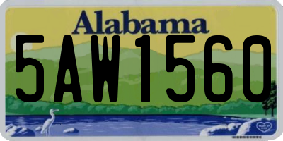 AL license plate 5AW1560