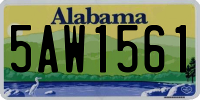 AL license plate 5AW1561