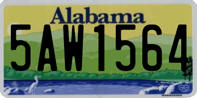 AL license plate 5AW1564