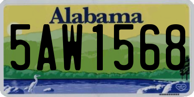 AL license plate 5AW1568
