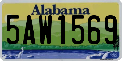 AL license plate 5AW1569