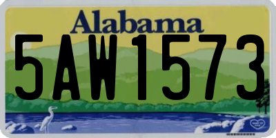 AL license plate 5AW1573