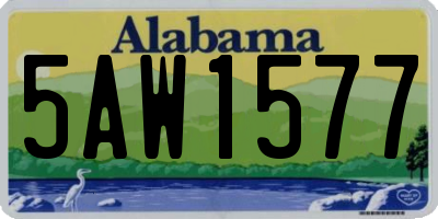 AL license plate 5AW1577