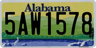 AL license plate 5AW1578
