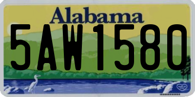 AL license plate 5AW1580