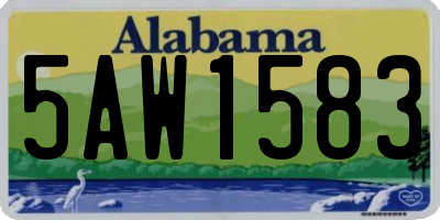 AL license plate 5AW1583