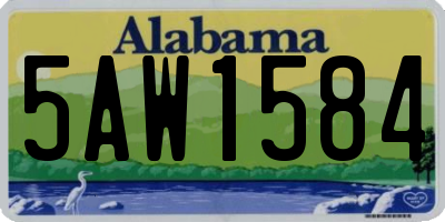 AL license plate 5AW1584