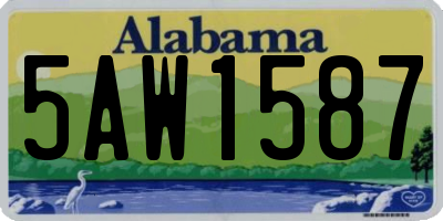 AL license plate 5AW1587