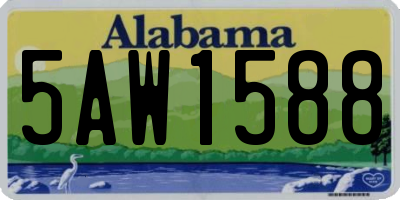 AL license plate 5AW1588