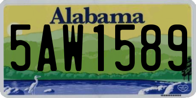 AL license plate 5AW1589