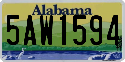 AL license plate 5AW1594