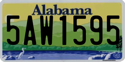 AL license plate 5AW1595