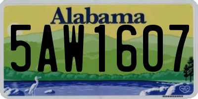 AL license plate 5AW1607