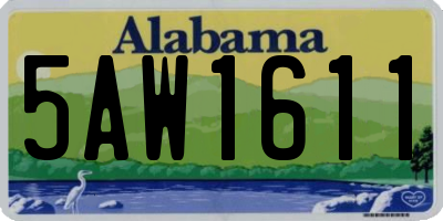 AL license plate 5AW1611