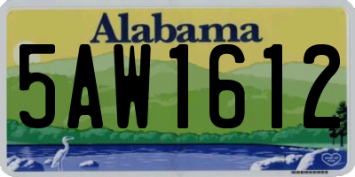 AL license plate 5AW1612