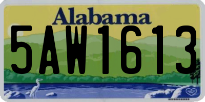 AL license plate 5AW1613