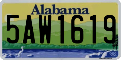 AL license plate 5AW1619