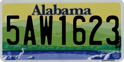 AL license plate 5AW1623