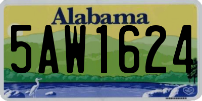AL license plate 5AW1624