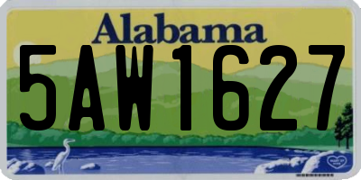 AL license plate 5AW1627