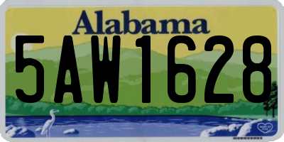 AL license plate 5AW1628