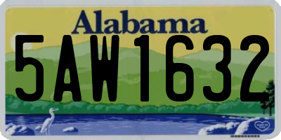 AL license plate 5AW1632