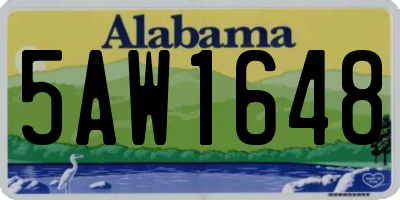 AL license plate 5AW1648