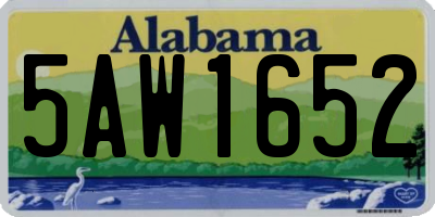 AL license plate 5AW1652