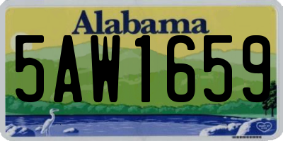 AL license plate 5AW1659