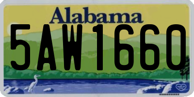 AL license plate 5AW1660